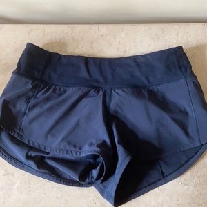 Lululemon speed up shorts 2.5 length navy blue